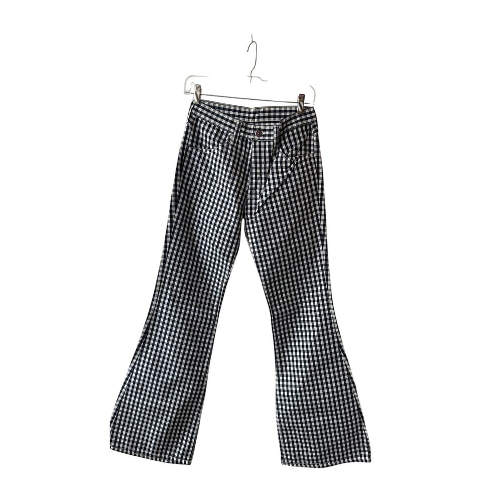 1969-71 Vintage Levi's 646 Big E Gingham Bell Bottoms W29 L32